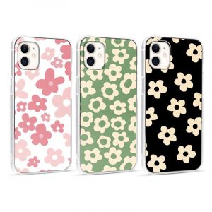 Foonary 3 Pi&egrave;ces Transparente Coque pour iPhone 12/iPhone 12 Pro 6.1", Etui Aesthetic Fleur Motif Dessin Housse, Ultra Mince Souple Silicone Cover Antichoc Anti-Rayures Bumper Protection Case,Fleur06 (DANIEL MEYER eu, neuf)