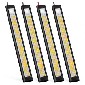 GZV 12V LED Lampe pour Camping-Car &ndash; Lampes 12 Volt pour de Camping, &Eacute;clairage 12V 4000K pour Voiture, Van, Caravane, Bateau (Pack de 4, Noir) (GZV-DE, neuf)