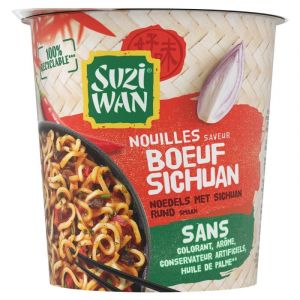 SUZI WAN | Suzi Wan Nouilles En Pot Saveur Boeuf Sichuan 64.5G | Lot De (5) | livraison offerte (La Famille &agrave; Table! - LF&agrave;T!, neuf)