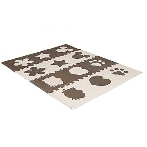 Tapis de Sol Enfant et Bébé en Mousse,Puzzle Tapis Mousse Bébe, 12 Pièces Tapis de Jeu pour Enfants, Puzzle Mousse,Tapis Motif cœur 12 pièces de Puzzle en Mousse EVA sans (Hechheu, neuf)