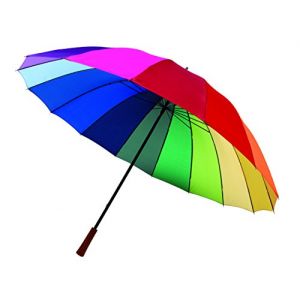 inspi Parapluie arc-en-ciel pour partenaire, parapluie de golf, multicolore, taille XL, 131 cm, coloré, Extra groß, Moderne, coloré, Extra groß, Moderne (notrash2003, neuf)