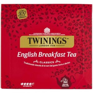 Twinings, English Breakfast Tea, Classics, M&eacute;lange traditionnel de th&eacute; noir &agrave; go&ucirc;ter chaud ou froid, go&ucirc;t cors&eacute;, fort et d&eacute;cisif, 1 lot de 50 filtres (ROKI SHOP, neuf)