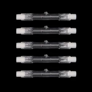 UGEFKMQ 5PCS Lampe Halog&egrave;ne R7S 78mm 250W 230V J Type Lin&eacute;aire Double Extr&eacute;mit&eacute; Projecteur Ampoule Halogene R7S 75W J78 AC 220-240V Blanc Chaud 200W (xiashang, neuf)
