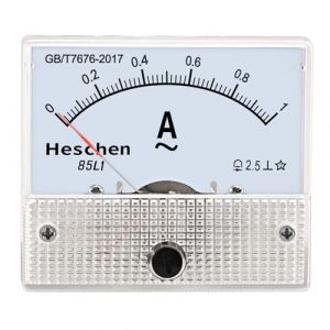 Heschen 85L1-1A Testeur amp&egrave;rem&egrave;tre rectangulaire mont&eacute; sur panneau AC 0-1A Classe 2.5 Blanc (Heschen, neuf)