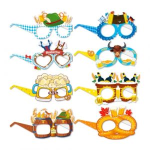 HAZMA 6 pièces Verres De Fête Oktoberfest，Accessoires Pour La Fête De La Bière，Décoration De Fête De La Bière，Des Lunettes Amusantes，Pour Enfants Et Adultes（B） (anqingyandian, neuf)