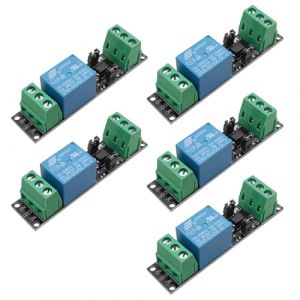 Giantdeer 5PCS 3V Module Optocoupleur Relais 1 Canal, DC 3V-3.3V Contr&ocirc;le Module Relais Microcontr&ocirc;leur, 10A 250VAC/10A 30VDC, Adapt&eacute; pour Raspberry Pi,Arduino,Chargeur de Voiture,T&eacute;l&eacute;phone Portable (Cheellu, neuf)