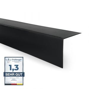 QUEST Profil&eacute; de Protection des Bords en PVC Rigide 100cm &ndash; Corni&egrave;re d&rsquo;Angle pour Mur ou Meuble &ndash; Finition de Coin R&eacute;sistante &ndash; Noir, 30x30mm (QuestProfile, neuf)