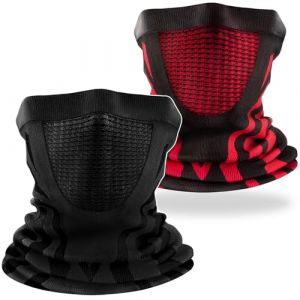 ENONEO Cache Cou Homme Femme Sport Cagoule Moto Tour de Cou Polaire Balaclava Hiver Running Cache Cou Ski Coupe-Vent Respirant Masque Femme Cagoule Velo VTT Running Bandana Nez Ski (ENONEO, neuf)