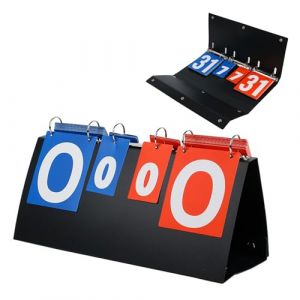 Myluatye Tableau de Score,4 Chiffres Tableau de Bord Sportif Portable,Sports Tableau D'affichage,Tableau de Bord Portable Score, Flip Tableau De Bord Score,pour Football,Volley-Ball (Yvonne  Sophie, neuf)
