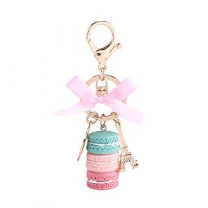 Walfront Macaron Porte-clés Tour Eiffel Sac Pendentif Résine Porte-clés Gâteau Porte-clés Mignon Portefeuille Décoration Cadeau, vert (Ciapsd, neuf)