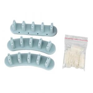 Sharplace Présentoir de Nail Art en acrylique, 3 pièces, fournitures de Nail Art réutilisables pour vernis à ongles en Gel, support d'exposition de pointes, Bleu (RT Technology, neuf)