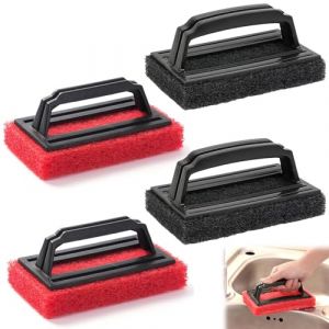 4 Pcs Brosse Éponge Ligne d'eau,Brosses Éponge De Piscine,Brosse De Mur De Piscine,Ligne d'eau Brosse De Nettoyage,Brosse de Piscine en Plastique avec Poignée pour Nettoyer Piscine Spa Baignoires Murs (UP LII, neuf)