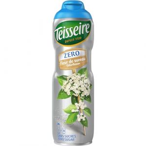 Teisseire Zéro Sucre, Sirop Fleur de Sureau pour Boisson Rafraîchissante, Cocktails, Bidon 60cl (THE SIROP SHOP, neuf)