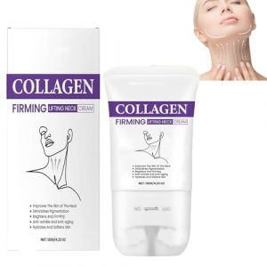 Crèmes pour le cou pour raffermir le rouleau, crème liftante au collagène pour le cou, raffermit et lifte la peau affaissée du visage, anti-âge, lisse les ridules, réduit le double menton (1pcs) (doushangdianzi, neuf)