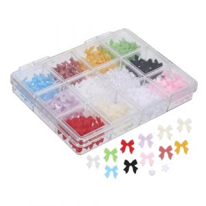 Homoyoyo 1 boîte Boîte de Décorations Ongles avec Perles et Nœuds Accessoires Élégants pour Nail Art et Durable Kit de Compartiments pour Vos Ongles (Alda Jin, neuf)