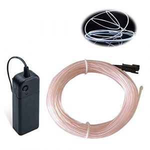 Balabaxer Fil électroluminescent portable avec réduction du bruit pour fêtes, Halloween, décoration à faire soi-même - Blanc - 5 m (shenzhen changxinde science&technology co.,ltd., neuf)