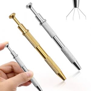 SULIUDAJI Pince À Diamant Professionnelle,Pince À Bijoux,Pince À Piercing Pour Boules,2 Pièces À Épiler Pour Bijoux En Pierres Précieuses, Pour Bijoux Perles Montres Et Lunettes (Or, Argent) (UAB WSVLKE LT, neuf)