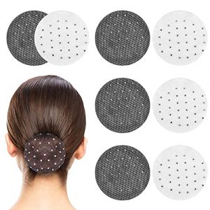 Filet Cheveux, 8Pcs Filet à Chignon, Élastique Cheveux Chignon avec Strass, Filet Chignon Invisible, Filet de Cheveux pour Dormir, Idéal pour Danseuse et Infirmière(Blanc et Noir) (ISPAS STORE S.R.L.*, neuf)