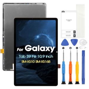&Eacute;cran LCD pour Samsung Tab S9 Fe LCD Display pour Galaxy Tab S9 Fe SM-X510, SM-X516B 10,9 Pouces &Eacute;cran de Rechange Touchscreen Digitizer Remplacement Assembly + Kit de R&eacute;paration, Noir (Little Wasp, neuf)