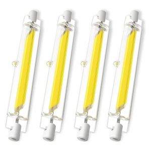Ampoules LED 118mm, Ampoule LED Dimmable, LED R7S 118mm 30W &Eacute;quivalent &agrave; Ampoule Halog&egrave;ne 118mm 300W, Sans Scintillement, 3000LM,AC 220-240V, &Eacute;clairage &agrave; Faisceau 360&deg;,Cool white 4pcs,118mm 20W (CangDou-store, neuf)