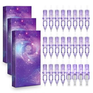 ATOMUS 50pcs Purple Tattoo Cartridge Needles 5pcs 1001RL 3RL 5RL 7RL 9RL 3RS 5RS 7RS 9RS 15RM Tattoo Needles for Tattoo Gun Pen Liner and Shader Pattern for Pen Rotary Machine Tattoo Supplies (hayou1989, neuf)