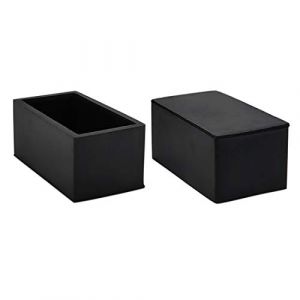 Flyshop Lot de 4 Embouts de Pieds de chaises, de Table, de Protection de Sol, en Caoutchouc, &eacute;pais, rectangulaires, 25 x 50 mm (2,5 x 5,0 cm), Noir (Fly Shop, neuf)