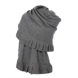MAPIMANIA - echarpe femme chaude en laine Made in Italy, manteau femme hiver chic, boléro et châle pour robe de soirée et de mariage, cape foulard gris (MAPIMANIA, neuf)