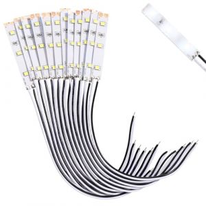 Lyeteung 12 Pi&egrave;ces 50mm 12V - 18V Bandes lumineuses Pr&eacute;-C&acirc;bl&eacute;es, 2835 Mod&eacute;lisme LED, LED SMD Auto-Adh&eacute;sives Flexibles, Blanc (Lyeteung, neuf)