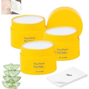 Lu-elle Pore Strips | Blackhead Remover Mask | 60 Pieces Pore Strips, Black head Remover Peel off Mask,Deep Pore Cleaner Nose Blackhead Remover Pore Strips,Black Head Remover for Face (3Pcs) (JIANQIANGXUEXI, neuf)