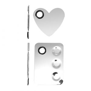 PACKOVE 2ensembles Palette De Cosmétique Acier Ensemble De Spatules Pour Maquillage Et Nail Art Outils De Manucure Pour Fond De Teint Et Pigments (Spring TU, neuf)