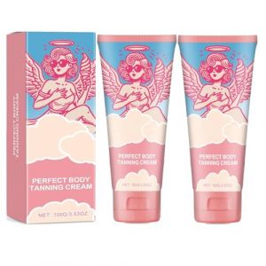 2 PCS Cr&egrave;mes Autobronzantes Perfect Body, Acc&eacute;l&eacute;rateur de Bronzage pour Cabine de Bronzage, Bronzage Naturel Rapide, Cr&egrave;me pour Cabine de Bronzage Vanille pour B&eacute;b&eacute; (Lubinus, neuf)