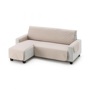 MAXIFUNDAS | Housse de canap&eacute; d'angle rembourr&eacute;e bras gauche 220 cm - Housse de canap&eacute; extra souple Beige - Housse de canap&eacute; avec rubans arri&egrave;res - Housse de chaise longue Protector canap&eacute; mod&egrave;le MAUI (ECOMMERC3, neuf)