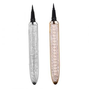 PLAFOPE Crayons Eye-liner Autocollants &Eacute;tanches 2 Pcs Taille Standard Couleur Rose Dor&eacute; Paillet&eacute; Maquillage Yeux Longue Tenue Accessoires Cosm&eacute;tiques Facile S&eacute;chage Rapide (Comexs, neuf)