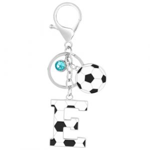 MWOOT Porte Cl&eacute; Football avec Lettre Initiale, Porte Clef Alphabet avec Pendentif Football pour Amoureux du Football, Cadeau de Football Charme de Porte Cl&eacute;s pour Cl&eacute; de Voiture Sac &agrave; Dos D&eacute;cor(E) (Sopdy-eu, neuf)