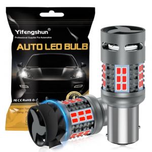 NHHEO Bombilla LED P21/5W 1157 BAY15D Rojo Sin Errores CANBUS 4000LM Anti-Hyper Flash Resistencia Super Brillante con Ventilador 2057 2357 7528 para Luces de Freno Intermitentes(2PCS) (yifengshun, neuf)
