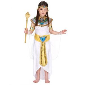 DEGUISE TOI - D&eacute;guisement egyptienne fille - Robe - Collerette - 2 Brassards - Bandeau - Ceinture - S 4-6 ans (110-120 cm) - Dor&eacute; - D&eacute;guisements enfants - 100% Polyester - Lavage &agrave; la main - (Vegaoo Party_Officiel, neuf)