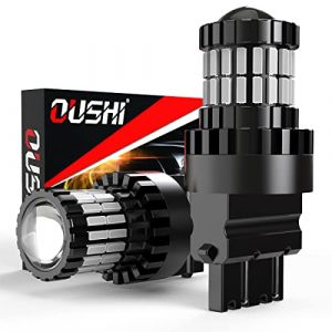 OUSHI 3157 T25 P27/7WLED Ampoule Voiture, Rouge Brillant 300% Luminosit&eacute; 2600LM, 3057 3156 3056 Ampoule LED Avec Projecteur Pour Recul Clignotants De Frein Arri&egrave;re De Secours (Pack de 2) (Qlight, neuf)