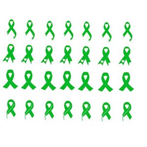 Mental Health Collections (autocollants en vinyle pour la sant&eacute; mentale, ruban vert, c2) (Kaz Creations, neuf)