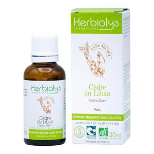 Macérât De Bourgeon Bio | Sans Alcool | Gemmothérapie | Flacon de 30 ml | Herbiolys (Cèdre du Liban) (BIVEA, neuf)