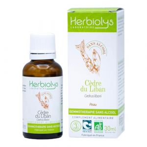 Macérât De Bourgeon Bio | Sans Alcool | Gemmothérapie | Flacon de 30 ml | Herbiolys (Cèdre du Liban) (Naturalforme, neuf)