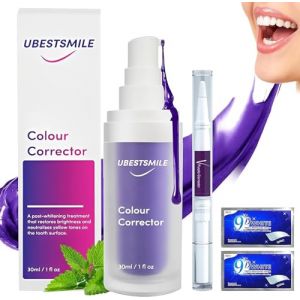 Uirheurd Dentifrice Blanchissant Violet Dentifrice Violet Blanchissant Pure Smile Mallow le Whiter Color Corrector Serum Dentifrice Blancheur Pour le Blanchiment des Dents (STRANGE MIND LIMITED, neuf)