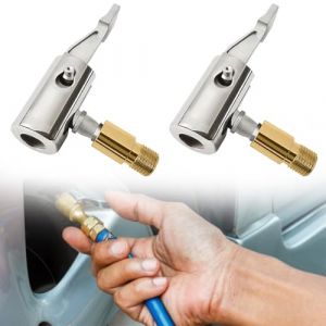 JEYORZY 2 Pi&egrave;ces Adaptateur De Embout Gonfleur, Adaptateur Valve de Air Pompe, Adaptateur de Valve de Pneu de Voiture, Adaptateur De Mandrin &Agrave; Air avec Clip, Embout Gonflage Pneu Voiture Portable (Wacicy EU, neuf)