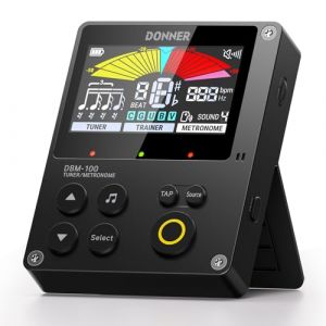 Donner Métronome Accordeur, 3 en 1 Accordeur Métronome Numérique et Générateur de Tons pour Guitare Basse Ukulélé Violon Banjo Saxophone Trompette Flûte, Accordeur Numérique pour tous Instruments (DonnerMusic, neuf)