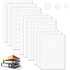 THQAE 708 Pcs Cache Vis Blanc, &Oslash;10mm &Oslash;15mm &Oslash;20mm PVC Cache Trou, Cache Vis Adhesif Cache Trou Mur Autocollants pour Trous de Vis pour Bureaux Murales Armoires R&eacute;parations de Bois Meubles (ProTechika O&Uuml;, neuf)