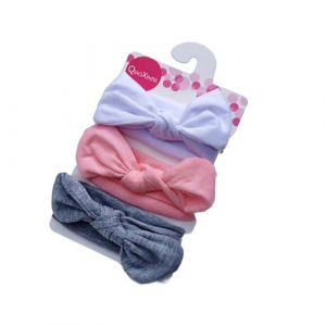 Whakano Lot de 3 bandeaux pour b&eacute;b&eacute; - Doux - Pour nouveau-n&eacute; - Bandeau &eacute;lastique - Accessoire pour cheveux pour tous les jours, bapt&ecirc;me, s&eacute;ance photo et f&ecirc;tes - Couleur U (Whakano, neuf)