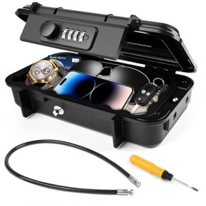 KONSTANTIA Coffre Fort de Plage,Coffre-fort Portable,[24x14x4 cm] Petit Coffre Fort de S&eacute;curit&eacute; &Eacute;tanche avec C&acirc;ble M&eacute;tallique Amovible,Aux Chutes Bo&icirc;te &agrave; Cadenas de Stockage de Cl&eacute;s pour Voyage,Bureau (KONSTANTIA SPYROGLOU SINGLE MEMBER PC, neuf)