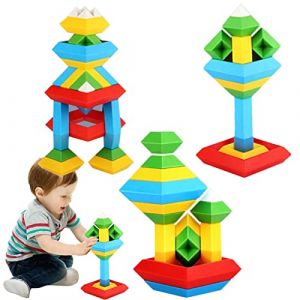 Jouet À Empiler En Pyramide, Jeu Éducatif Sensoriel PourCube À Emboîter Tri & Empilage Jouet Éducatif Cadeau, Anniversaire Pâques Halloween Noël Cadeau, Peut Favoriser La Coordination Œil-main (haormnx, neuf)