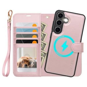 OCASE Coque Amovible pour Samsung Galaxy S25 Plus, 2 en 1 Housse Cuir PU Portefeuille, RFID Blocage, B&eacute;quille, Fentes pour Cartes, Folio Magnetique Etui pour Samsung Galaxy S25 Plus - Ros&eacute; (OCASE-EU, neuf)