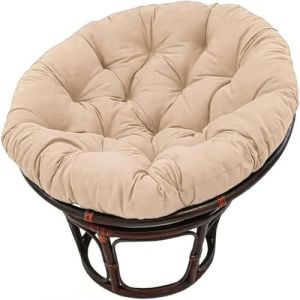 MSNCS Coussin De Chaise Papasan Ext&eacute;rieur, Coussin De Chaise Suspendue Coussin De Si&egrave;ge Rond, Coussin De Chaise Confortable Coussin De Si&egrave;ge Amovible pour Jardin Terrasse(Kaki,120x120cm) (geenahont, neuf)