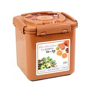 e-jen Pot de fermentation probiotique pour kimchi Choucroute avec couvercle int&eacute;rieur sous vide Fa&iuml;ence Marron 6,4 l (isign2018, neuf)